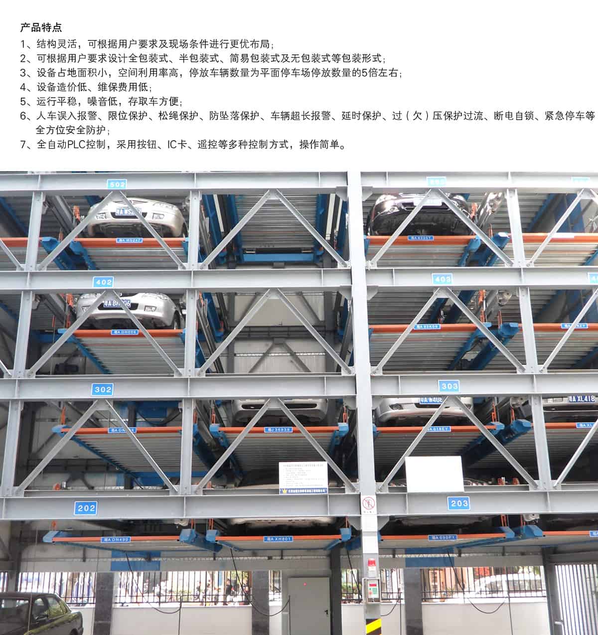 重慶成都負一正三地坑PSH4D1四層升降橫移類機械式立體車庫設備產品特點.jpg