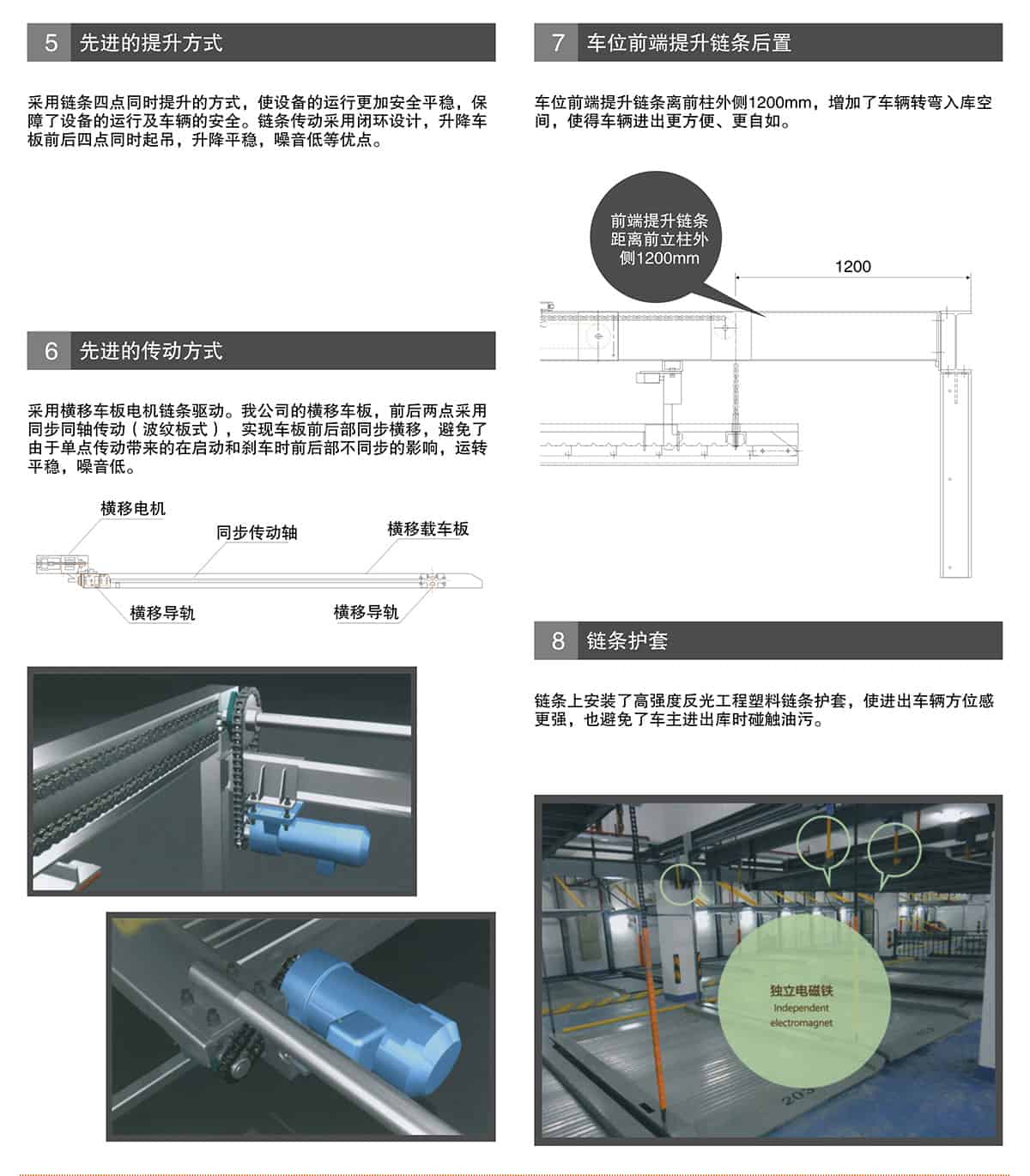 重慶成都PSH2-D1負一正一地坑二層升降橫移類機械式立體車庫設備提升方式鏈條保護.jpg